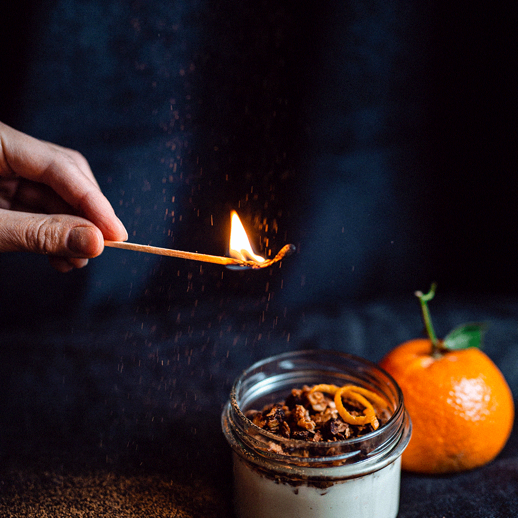 Waniliowo-pomarańczowy krem z granolą